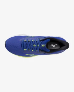 MIZUNO - SCARPA DA RUNNING WAVE ULTIMA 17 BLU  CON DETTAGLI VERDI E  GIALLO FLUO DA UOMO, J1GC2618_01
