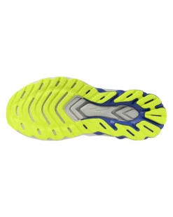 MIZUNO - SCARPA DA RUNNING WAVE SYRISE 7 GRIGIA CON DETTAGLI BLU E GIALLO FLUO DA UOMO, J1GC2609_02