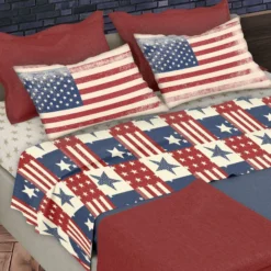 MORFEO - LENZUOLA COPPIA FLAGS USA 1 PIAZZA