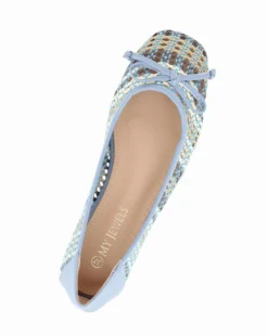 MY JEWELS - Ballerina celeste intrecciata con fiocco