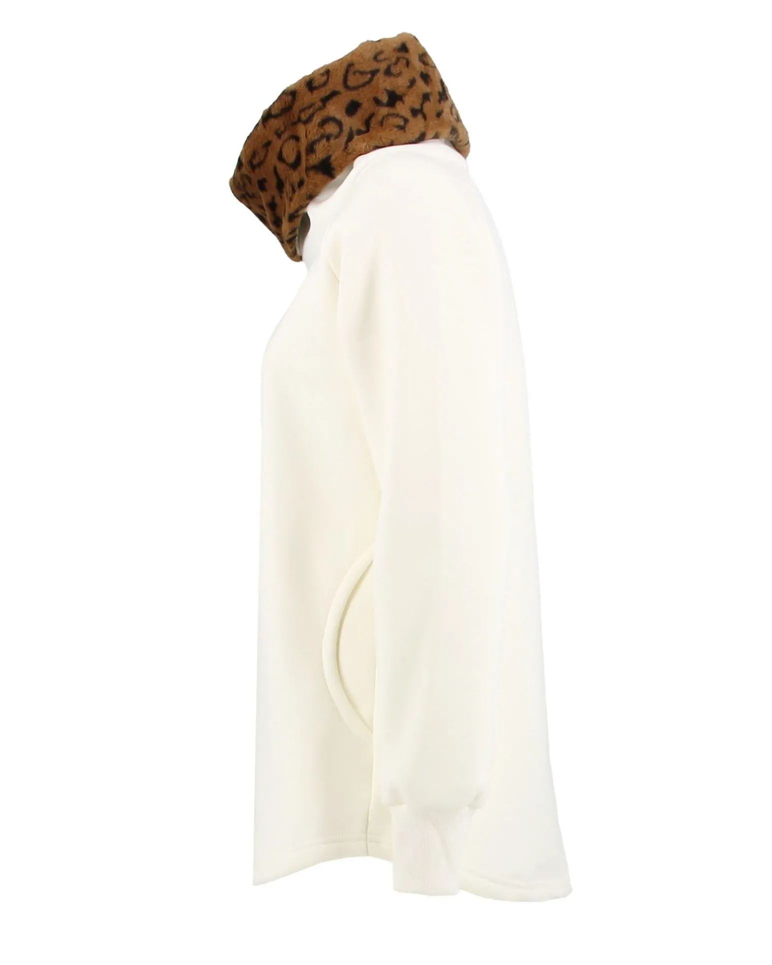 MY JEWELS - DONNA FELPA CON ZIP E CAPPUCCIO GATTI