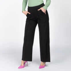 MY JEWELS - DONNA PANTALONE PALAZZO NERO