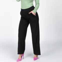 MY JEWELS - DONNA PANTALONE PALAZZO NERO