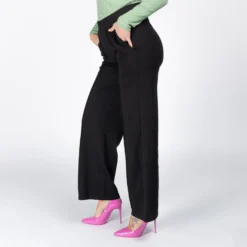 MY JEWELS - DONNA PANTALONE PALAZZO NERO