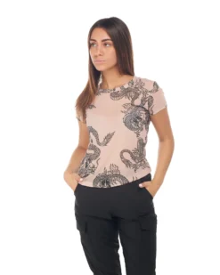 MY JEWELS - DONNA TSHIRT MANICA CORTA RETE STAMPA