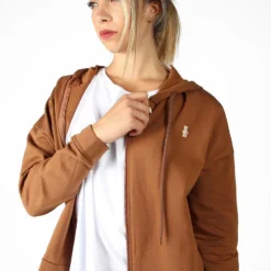 MY JEWELS - FELPA FULL ZIP CON CAPPUCCIO