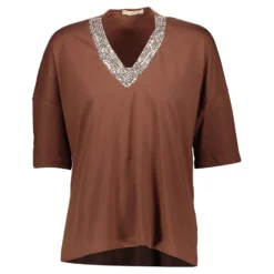 MY JEWELS - MAGLIA MANICA CORTA PUNTA PAILLETTES