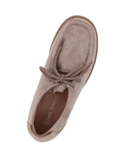 MY JEWELS - Mocassino beige scamosciato con lacci