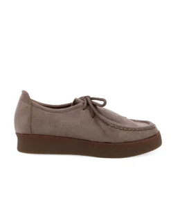 MY JEWELS - Mocassino beige scamosciato con lacci