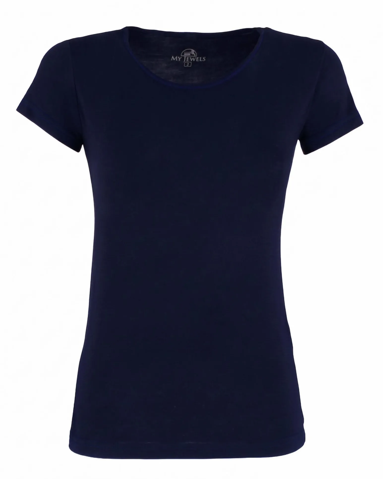 MY JEWELS - Tshirt mezza manica con scollo a girocollo BAMBOO blu