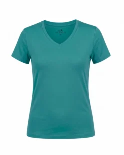 MY JEWELS - Tshirt mezza manica con scollo a V BAMBOO petrolio