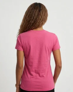 MY JEWELS - Tshirt mezza manica con scollo a V BAMBOO fuxia