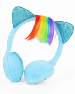 MY LITTLE PONY - Paraorecchie bimba celeste con orecchie e ciuffo arcobaleno
