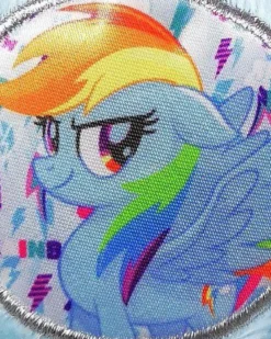 MY LITTLE PONY - Paraorecchie bimba celeste con orecchie e ciuffo arcobaleno