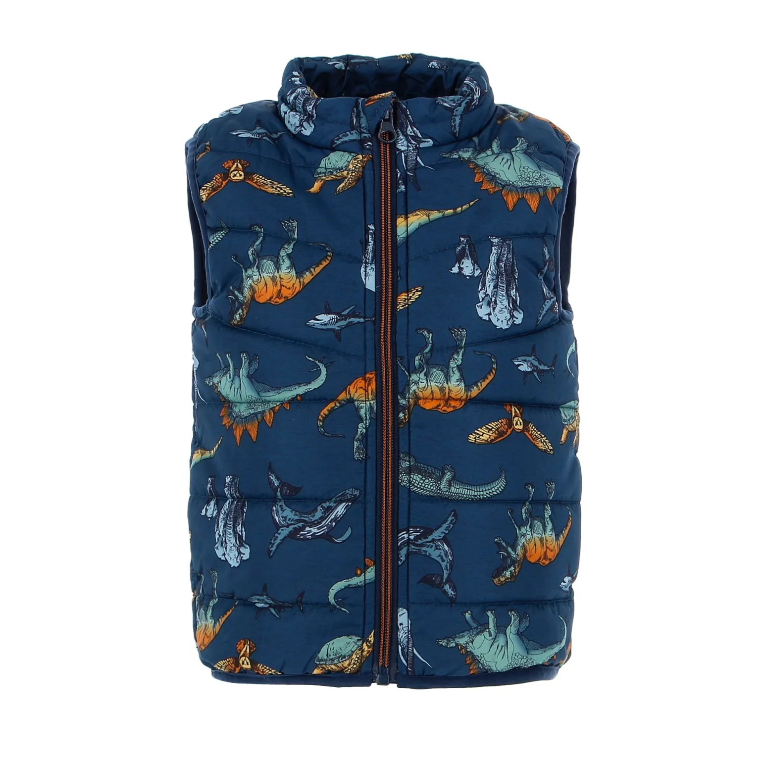 NAME IT - SMANICATO BIMBO BLU CON DISEGNO ANIMALETTI