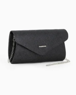 NARDINI - Borsa pochette nera luminosa per cerimonia
