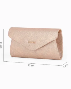 NARDINI - Borsa pochette oro rosa luminosa per cerimonia