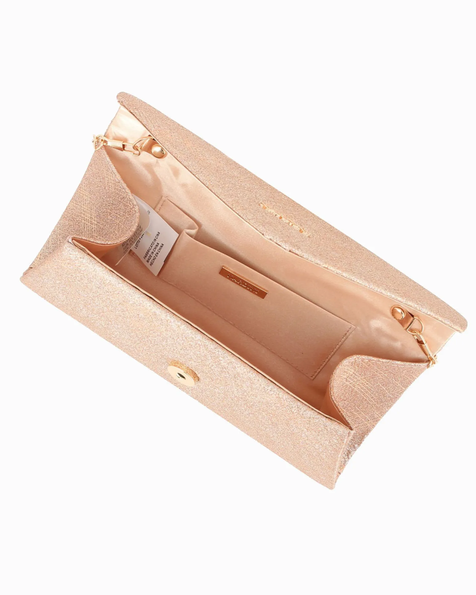 NARDINI - Borsa pochette oro rosa luminosa per cerimonia