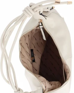 NARDINI - Borsa sacca naturale con tasca posteriore, tracolla removibile