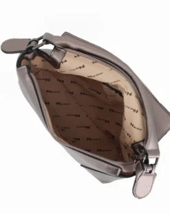 NARDINI - Borsa un manico canna fucile con patta diagonale e tasca posteriore, tracolla removibile