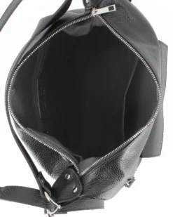 NARDINI - Borsa/Zaino nera con doppia tasca frontale e tasca posteriore