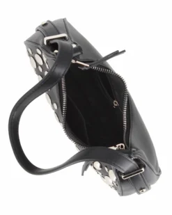 NARDINI - Minibag nera con borchie metalliche argentate