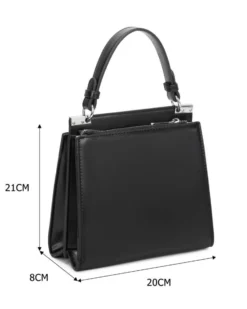 NARDINI - Minibag nera con due scomparti principali, tracolla removibile