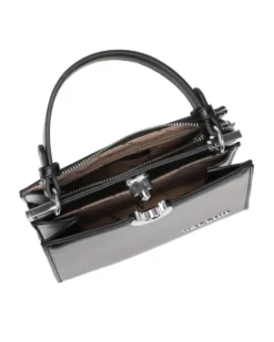 NARDINI - Minibag nera con due scomparti principali, tracolla removibile