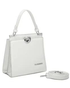 NARDINI - Minibag perla con due scomparti principali, tracolla removibile