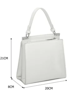 NARDINI - Minibag perla con due scomparti principali, tracolla removibile