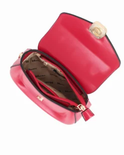NARDINI - Minibag rossa un manico con patta e tracolla removibile