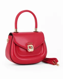 NARDINI - Minibag rossa un manico con patta e tracolla removibile