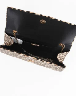 NARDINI- Pochette leopardata con patta
