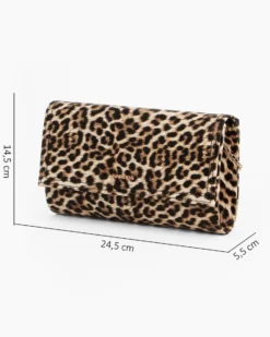 NARDINI- Pochette leopardata con patta