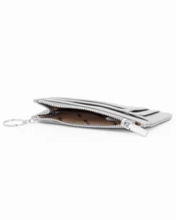 NARDINI - Portacarte argento con tasca portaspicci e anello portachiavi