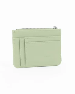 NARDINI - Portacarte menta con tasca portaspicci e anello portachiavi