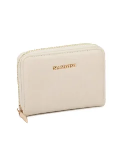 NARDINI - Portacarte panna con chiusura a zip