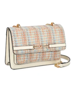 NARDINI - Tracolla multicolor con tasca frontale e morsetto sulla patta