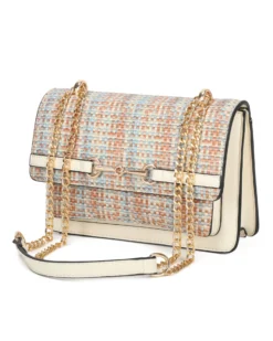 NARDINI - Tracolla multicolor con tasca frontale e morsetto sulla patta