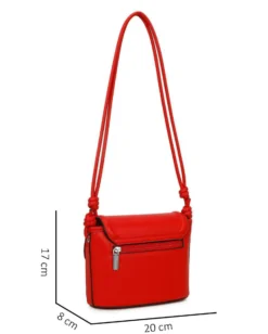 NARDINI - Tracollina rossa con tasca posteriore e patta