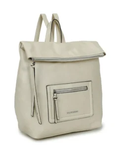 NARDINI - Zaino beige con doppia tasca frontale e patta con zip
