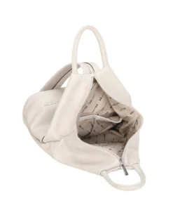 NARDINI - Zaino beige due manici con tasca frontale e spalline regolabili con zip