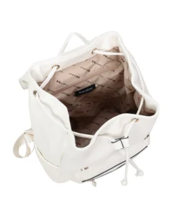 NARDINI - Zaino beige multitasche con patta e coulisse