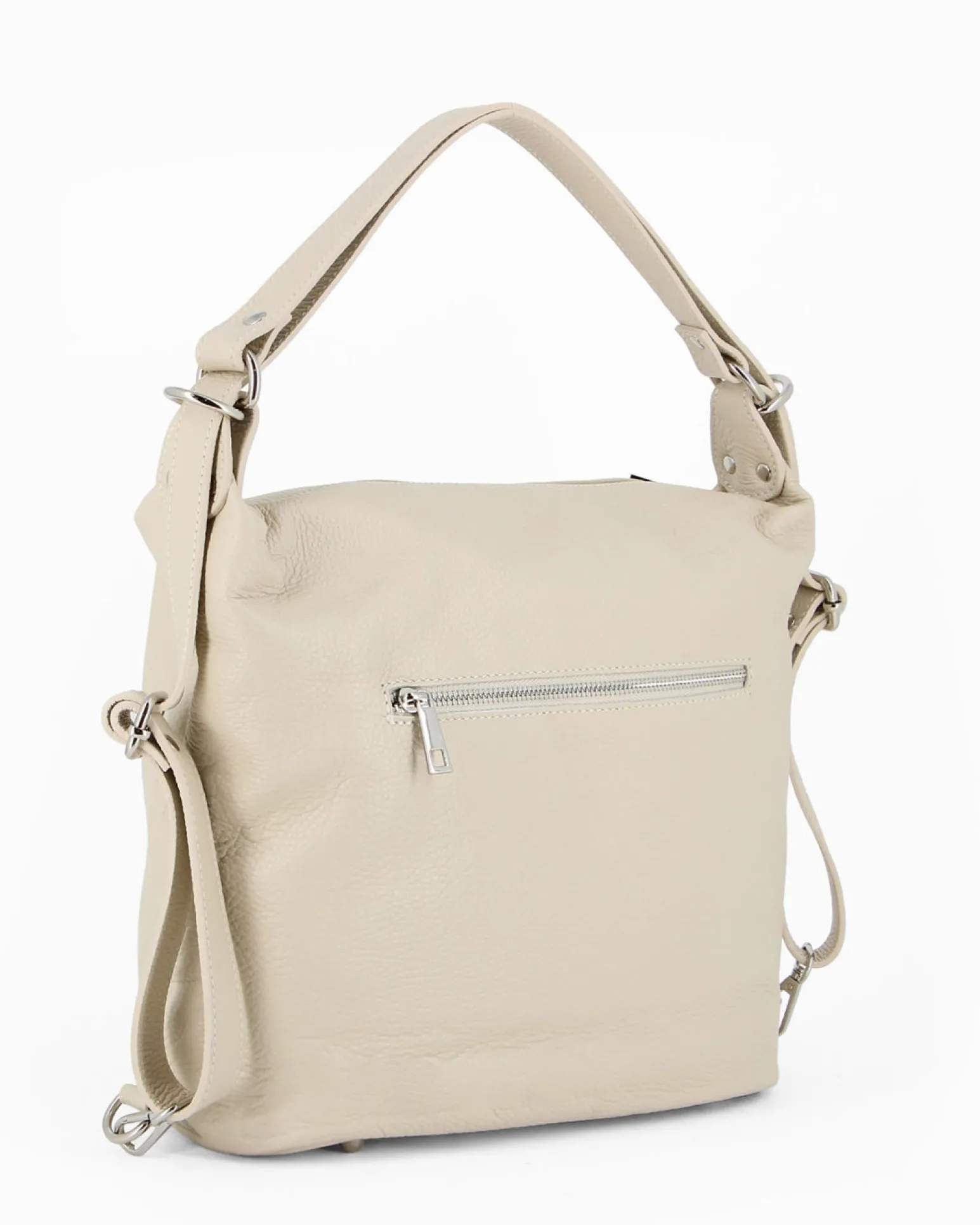 NARDINI - Zaino - borsa beige con tasche, VERA PELLE