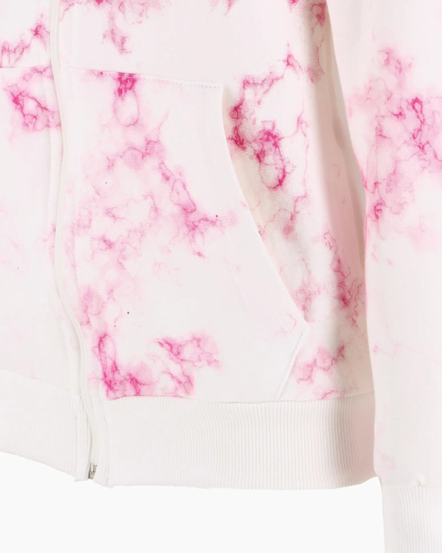 NASA - Felpa panna con cappuccio e full zip da donna