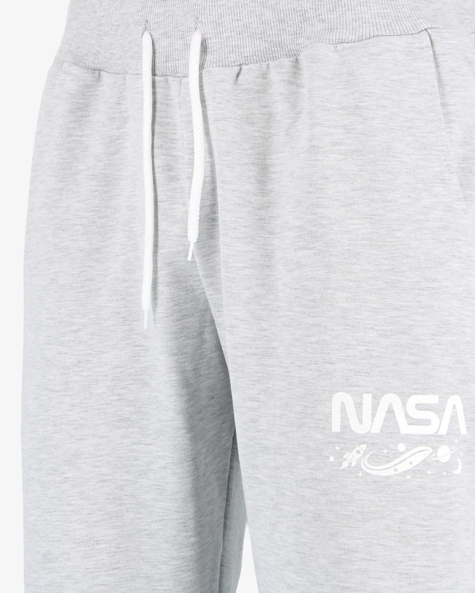 NASA - PANTALONE TUTA GRIGIO DA UOMO CON POLSINO
