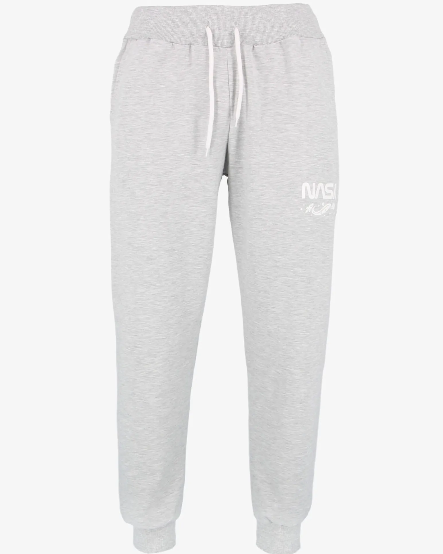 NASA - PANTALONE TUTA GRIGIO DA UOMO CON POLSINO