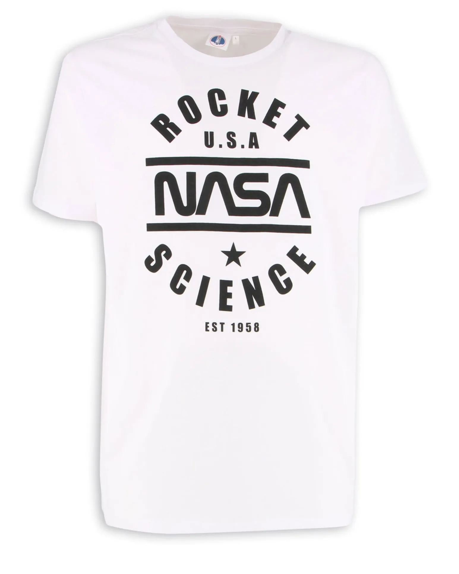NASA - Tshirt bianca da uomo con stampa frontale - JL052523