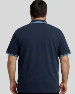 NAVY SAIL - Polo over manica corta denim