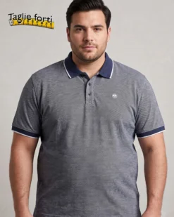 NAVY SAIL - Polo over manica corta blu scuro